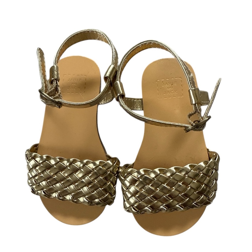 Janie and Jack Gold Braided Baby  Sandals